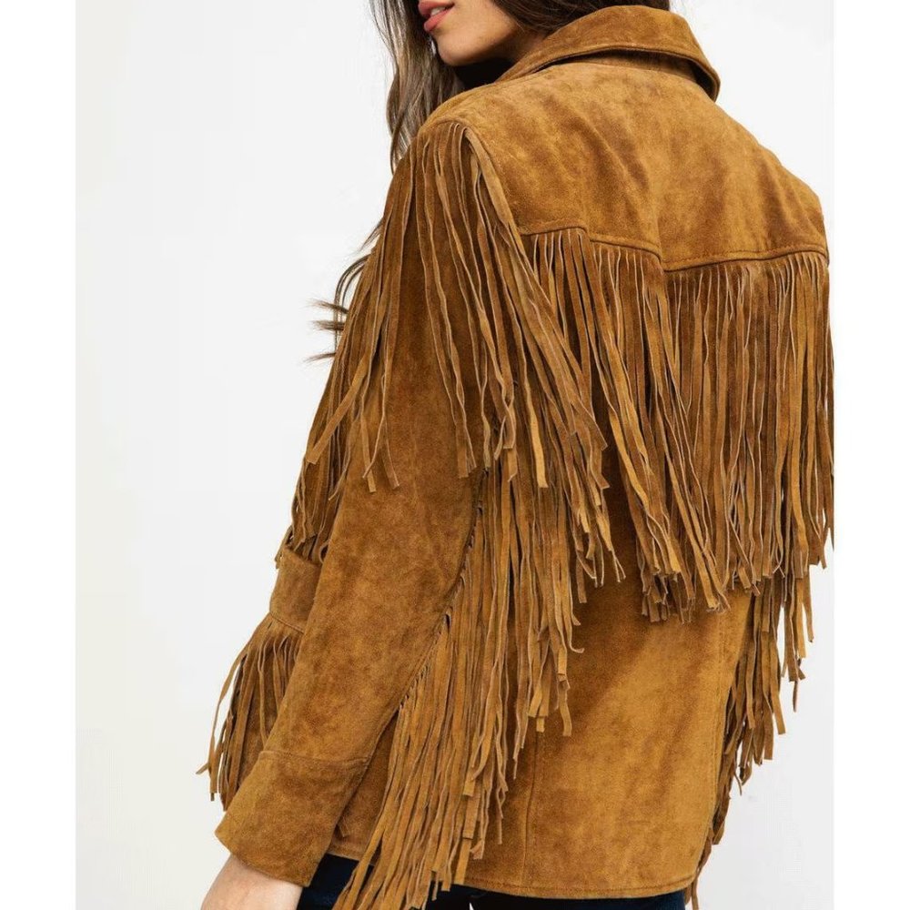 Excelled N.Y. | Vintage Suede Fringed Jacket | Unisex Size Medium